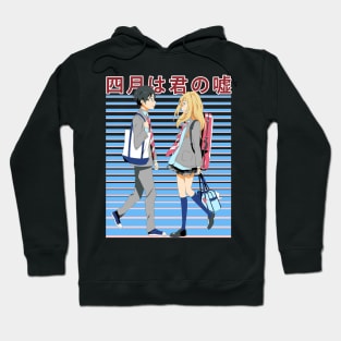 Captivating Notes Shigatsu wa Kimi Anime Inspired Shirt for Classical Melody Lovers Hoodie